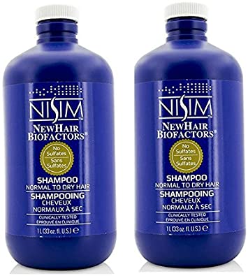 Nisim Shampoo for Dry Hair 33 oz liter Pack of TWO